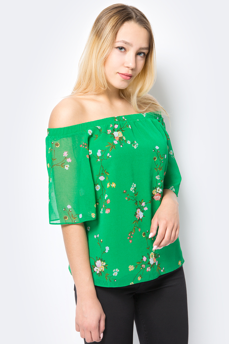 Блузка женская adL, цвет: зеленый. 11534639000_209. Размер L (46/48)