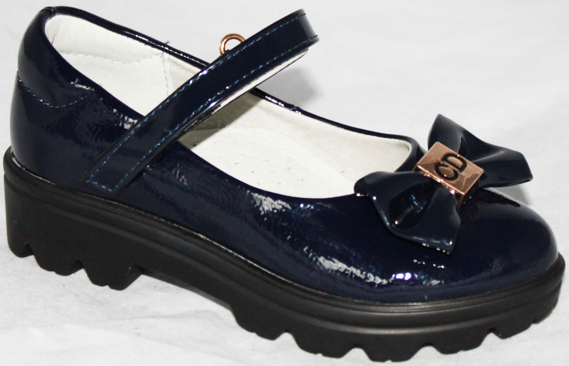 Туфли для девочки Leopard Kids, цвет: синий. 158-11177. Размер 29