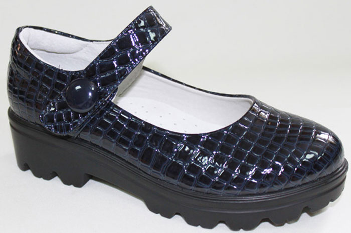 Туфли для девочки Leopard Kids, цвет: синий. 858-11083. Размер 33