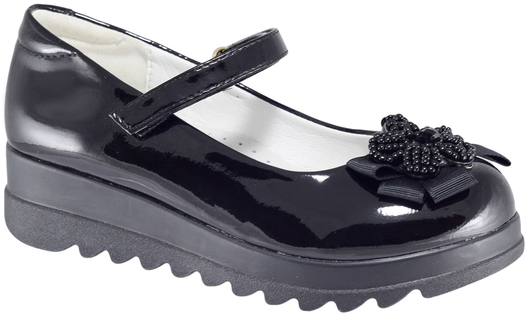 Туфли для девочки Leopard Kids, цвет: черный. BB14168-19T. Размер 32