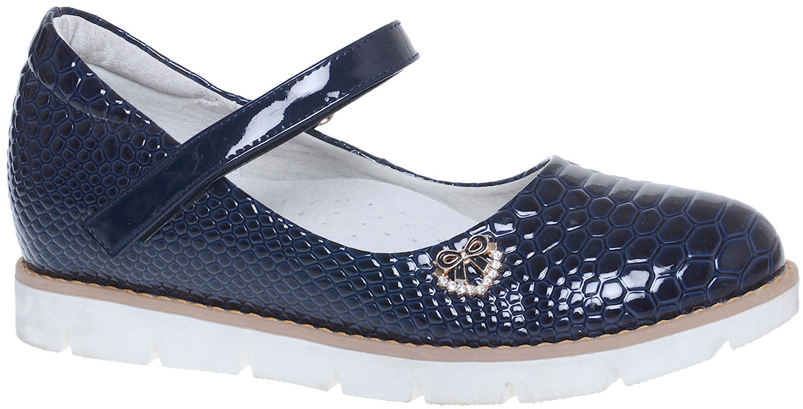 Туфли для девочки Leopard Kids, цвет: синий. 156603. Размер 35