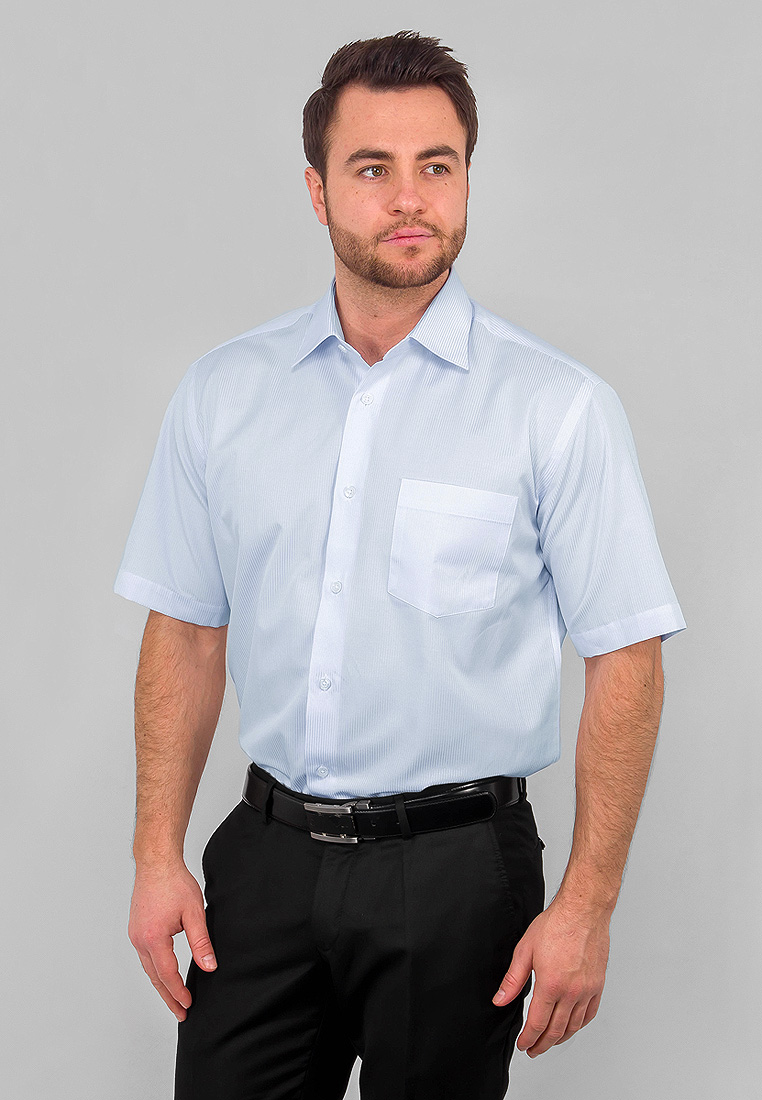 Рубашка мужская Greg, цвет: голубой. 211/309/301. Размер 45 (58)