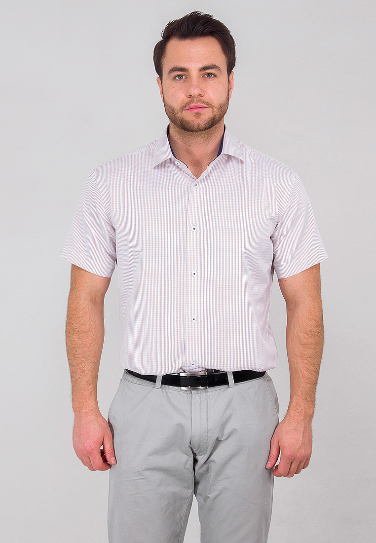 Рубашка мужская Greg, цвет: бежевый. 155/109/1236/Z/1. Размер 41 (50)