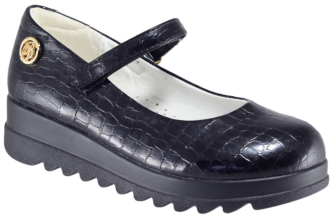Туфли для девочки Leopard Kids, цвет: черный. BB14168-18T. Размер 28
