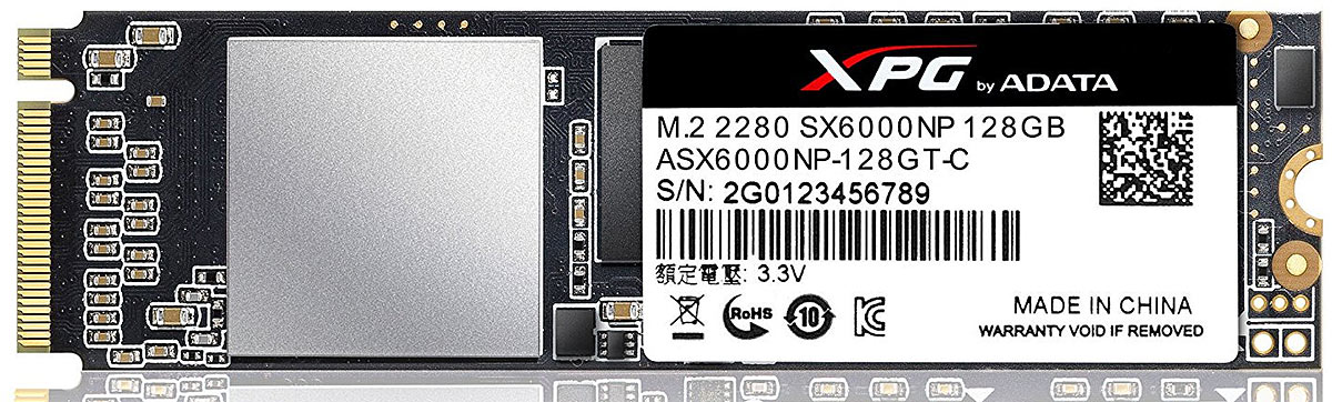 ADATA XPG SX6000 128GB SSD-накопитель (ASX6000NP-128GT-C)