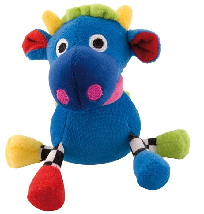 Canpol Babies Игрушка подвесная мягкая с погремушкой Сумасшедшие животные Корова цвет синий