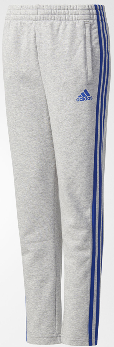 Брюки спортивные для мальчика Adidas Yb 3s Ft Pant, цвет: серый, синий. CF2609. Размер 128