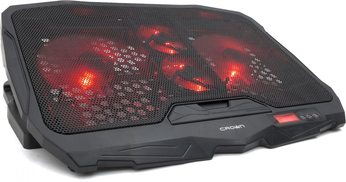 Crown Micro CMLS-01, Black Red охлаждающая подставка для ноутбука 17