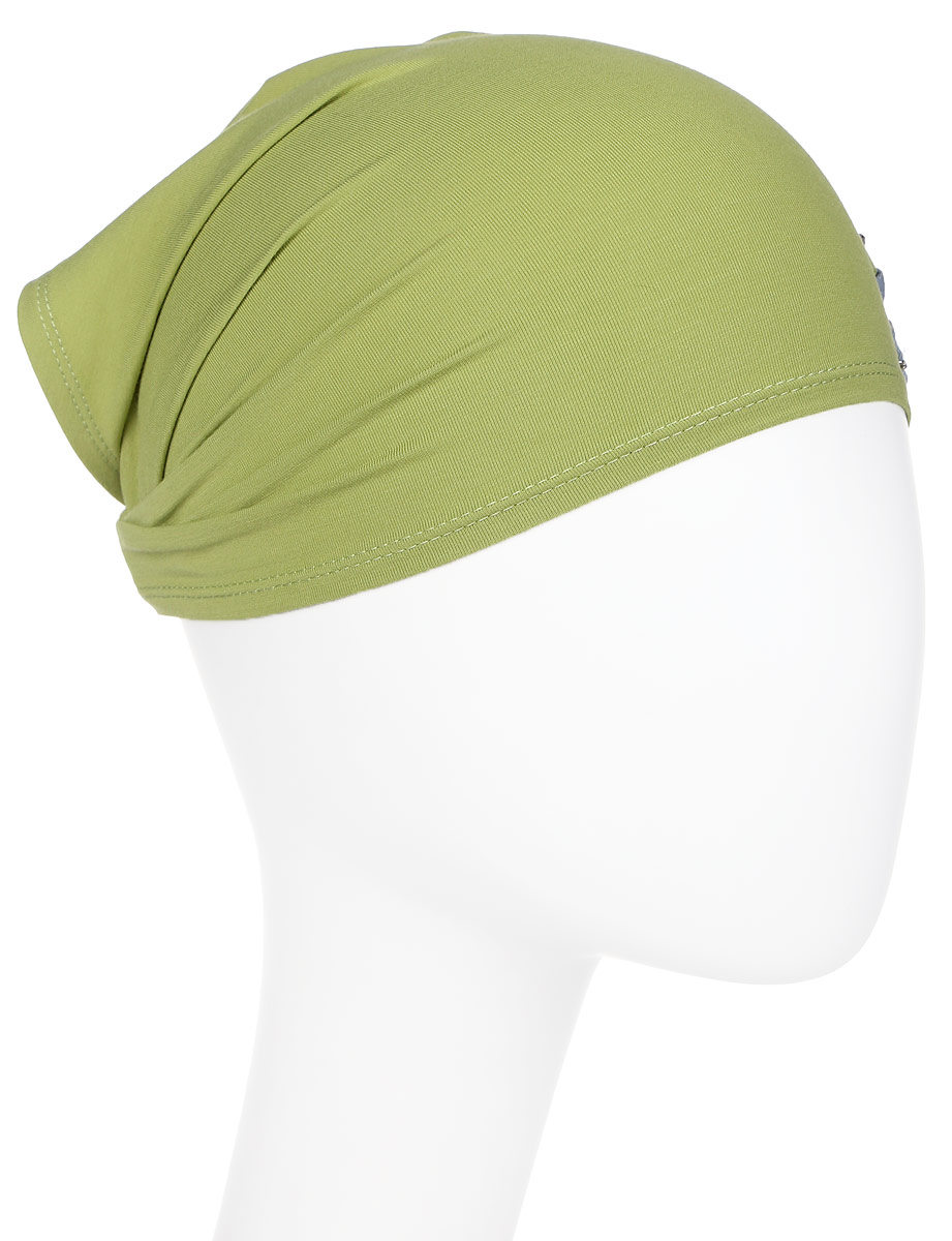 Косынка для девочки Shumi Design Джинсовый бантик, цвет: зеленый. Б-025-2. Размер XS/S (44/50)