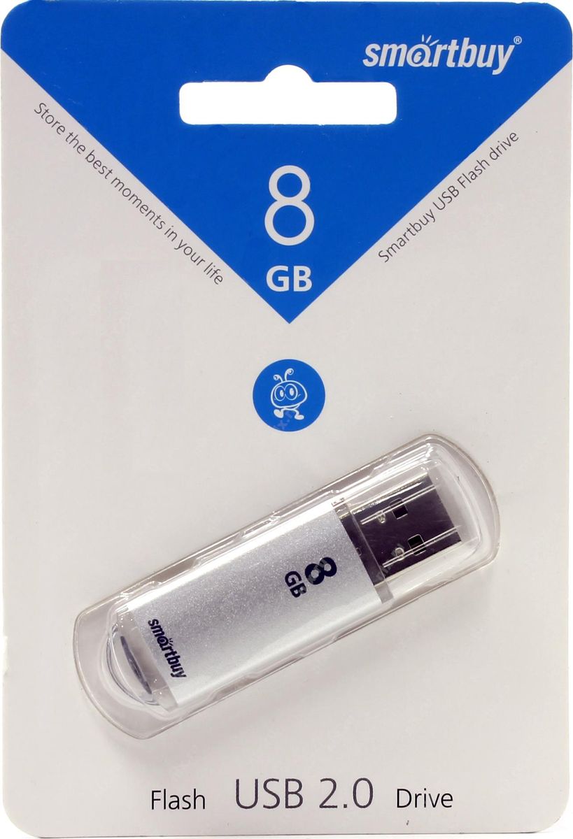 SmartBuy V-Cut 8GB, Silver USB-накопитель