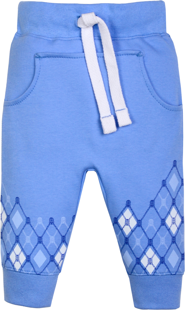 Штанишки для мальчика Мамуляндия Морская, цвет: темно-голубой. 18-510. Размер 80