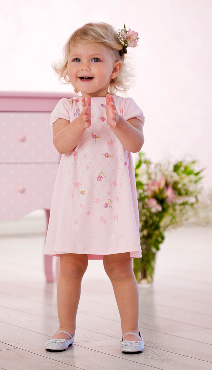 Платье для девочки Мамуляндия Флер, цвет: розовый. 18-608. Размер 68