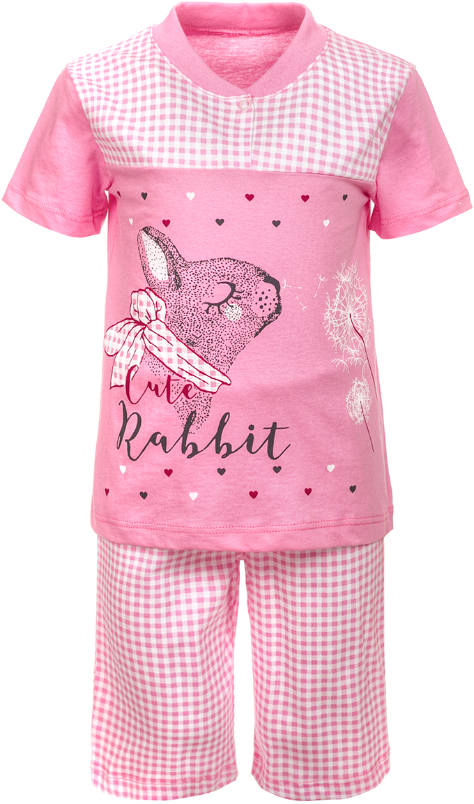 Пижама для девочки M&D, цвет: розовый. ПЖ181404_5. Размер 86/92