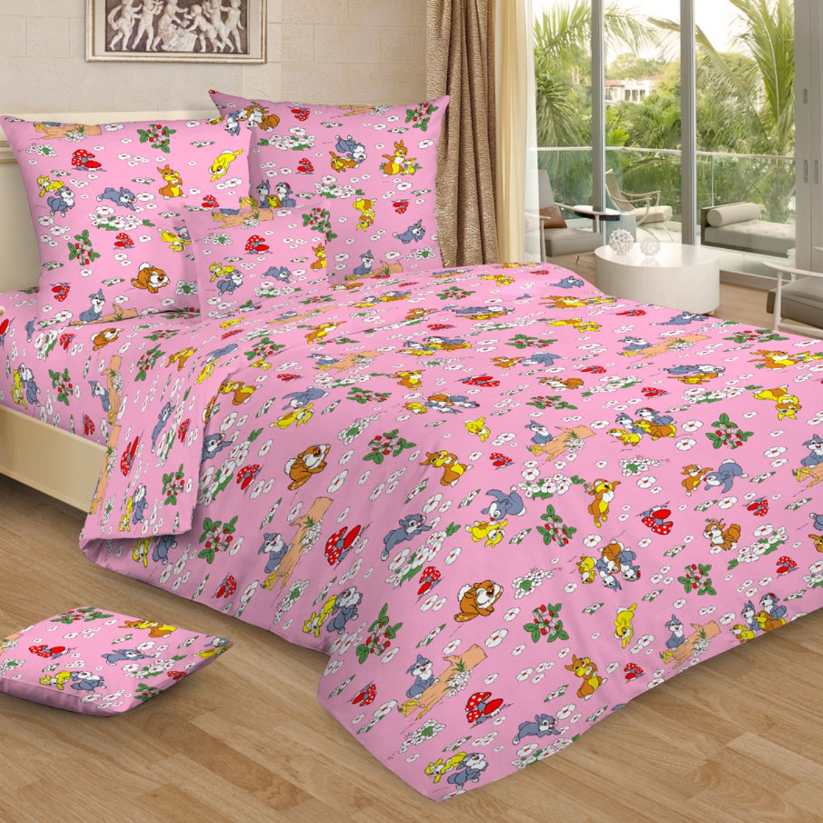 Letto Комплект в кроватку цвет розовый BG-95