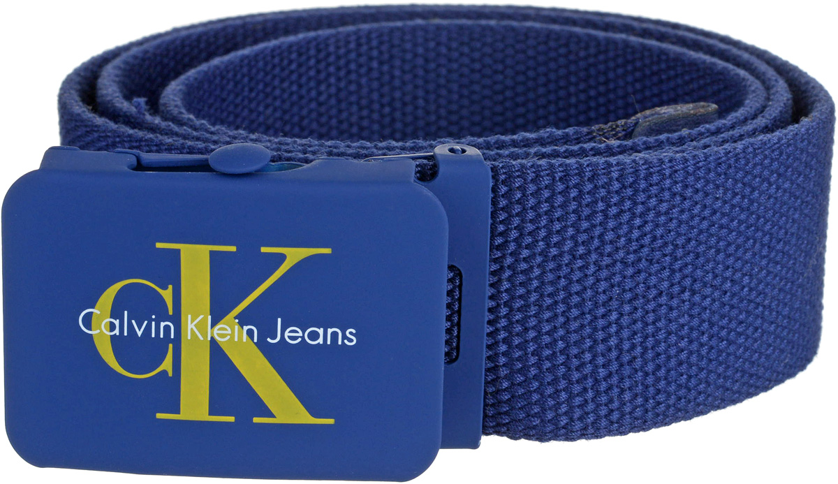 Ремень мужской Calvin Klein Jeans, цвет: синий. K50K503673/436. Размер 85