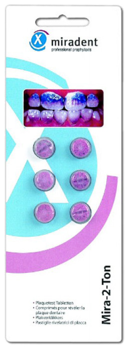 Miradent Mira-2-Ton Таблетки для индикации зубного налета, 6 шт