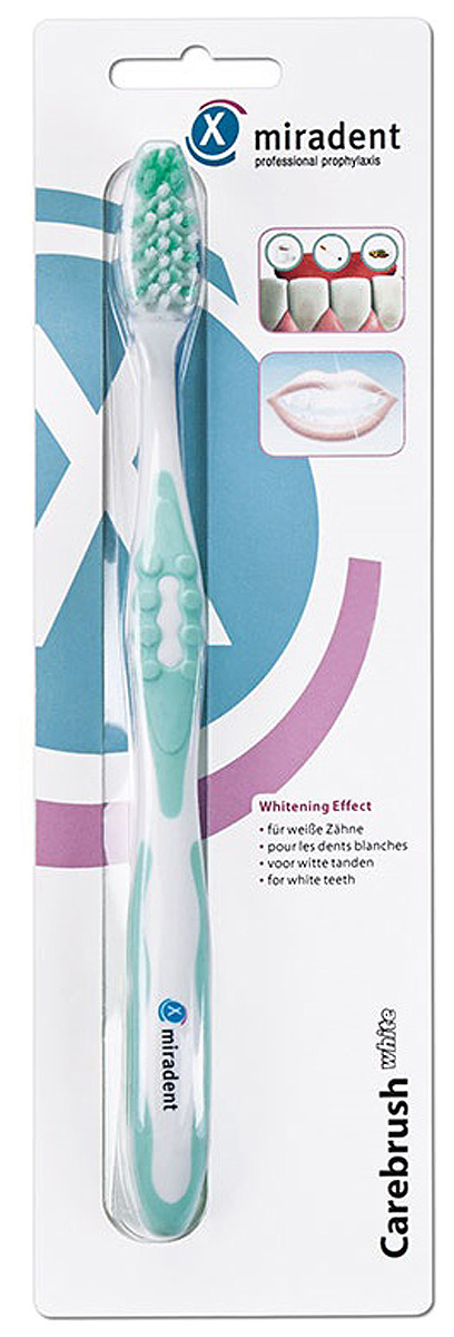 Miradent Carebrush White Зубная щетка с эффектом отбеливания, цвет: зеленый