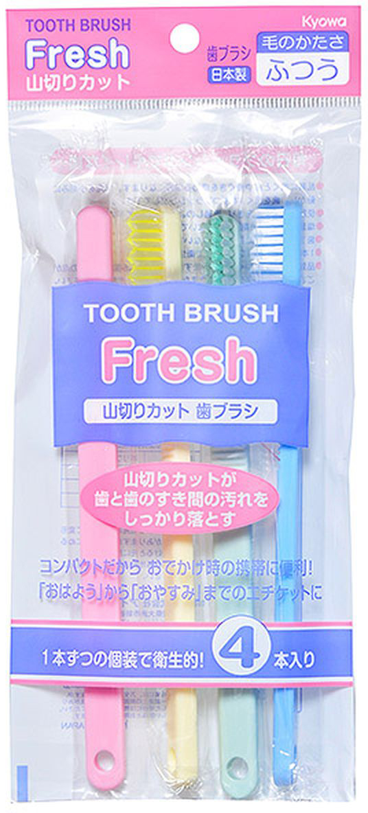 Kyowa Shiko Набор зубных щеток со щетиной в форме зубцов средней жесткости 