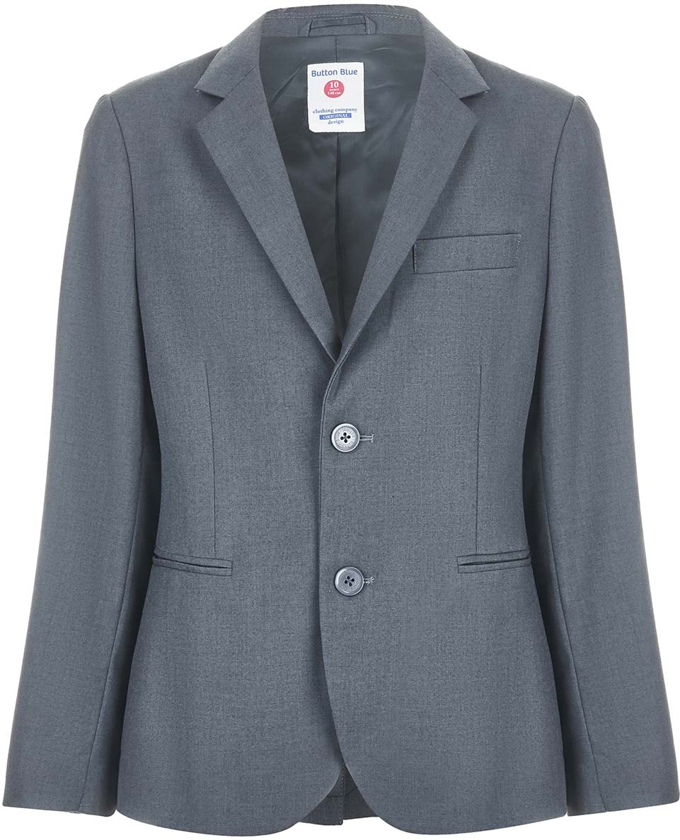 Пиджак для мальчика Button Blue, цвет: серый. 218BBBS48010100. Размер 164
