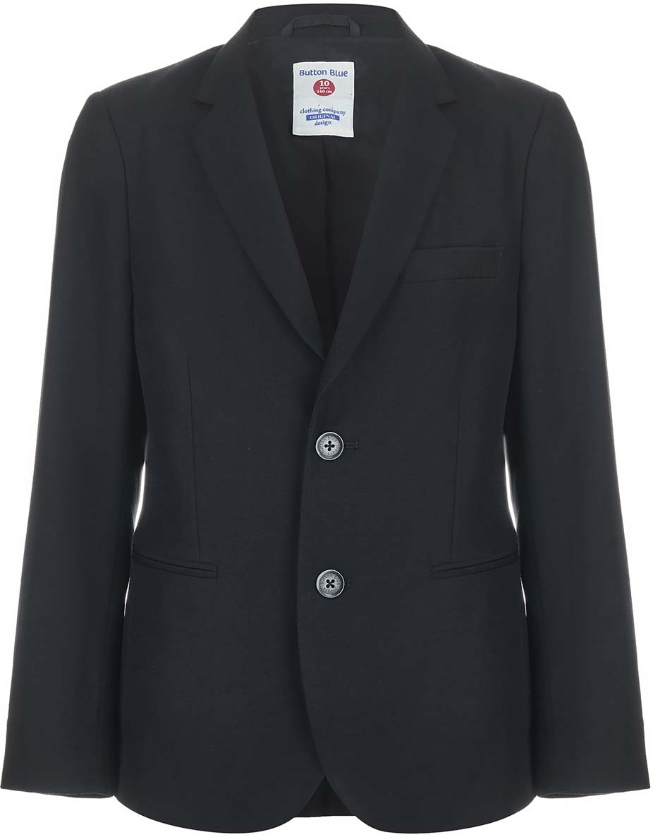 Пиджак для мальчика Button Blue, цвет: черный. 218BBBS48010800. Размер 134