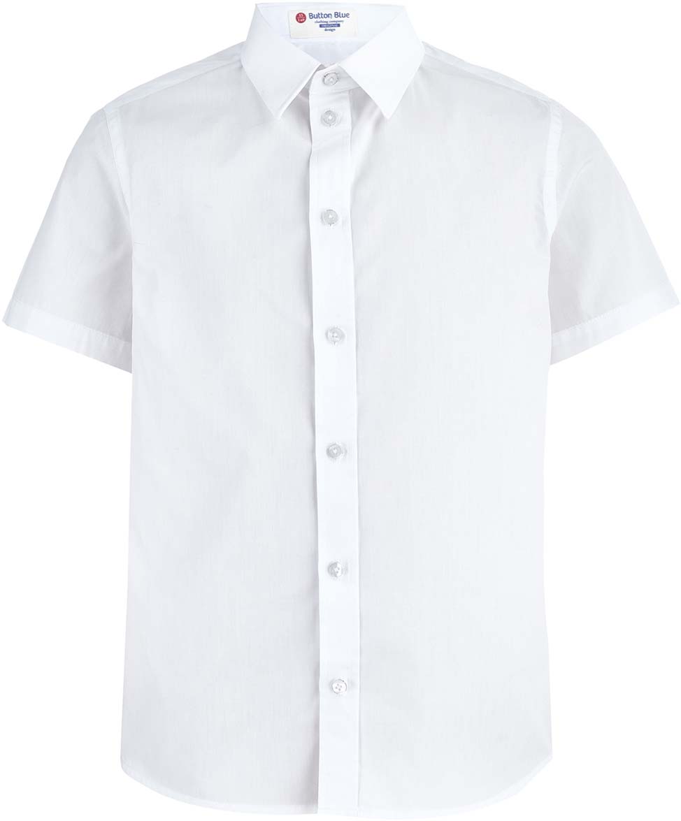 Рубашка для мальчика Button Blue, цвет: белый. 218BBBS23030200. Размер 164