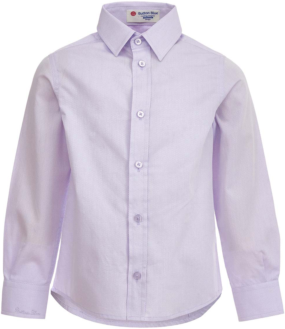 Рубашка для мальчика Button Blue, цвет: сиреневый. 218BBBS23023000. Размер 128