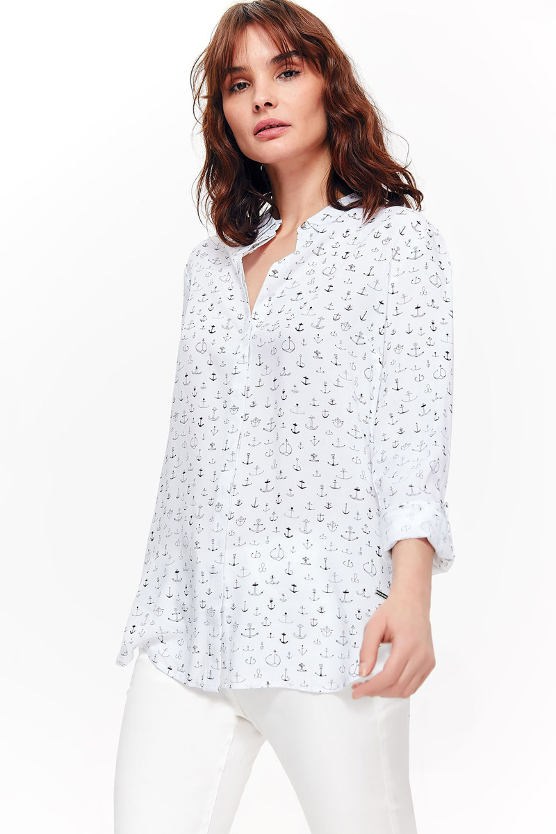 Рубашка женская Top Secret, цвет: белый. SKL2589BI. Размер 38 (46)