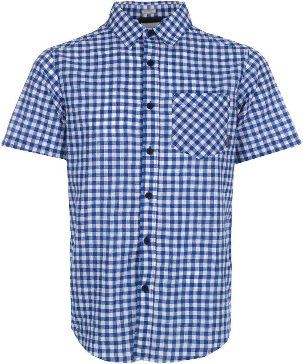 Рубашка мужская Columbia Katchor II SS Shirt, цвет: синий. 1577771-437. Размер S (44/46)