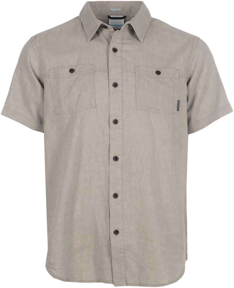 Рубашка мужская Columbia Southridge SS Shirt, цвет: бежевый. 1772131-221. Размер L (48/50)