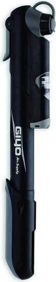 Велосипедный насос Giyo, телескопический, с аналоговым манометром, max 120psi(8атм), универсальный, складная Т- образная ручка, цвет: черный