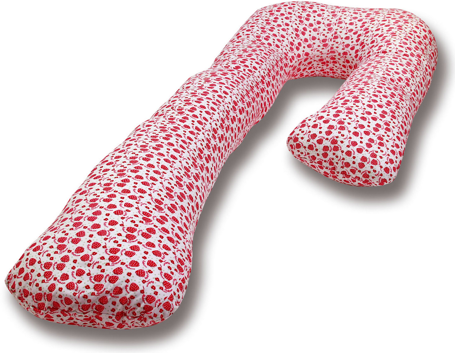 Штучки, к которым тянутся ручки Подушка для кормящих и беременных Клубника Г-образная цвет красный