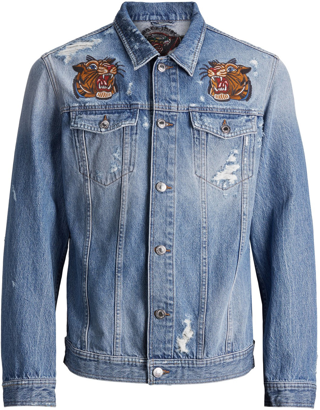 Куртка мужская Jack & Jones, цвет: синий. 12137177_Blue Denim. Размер XXL (54)