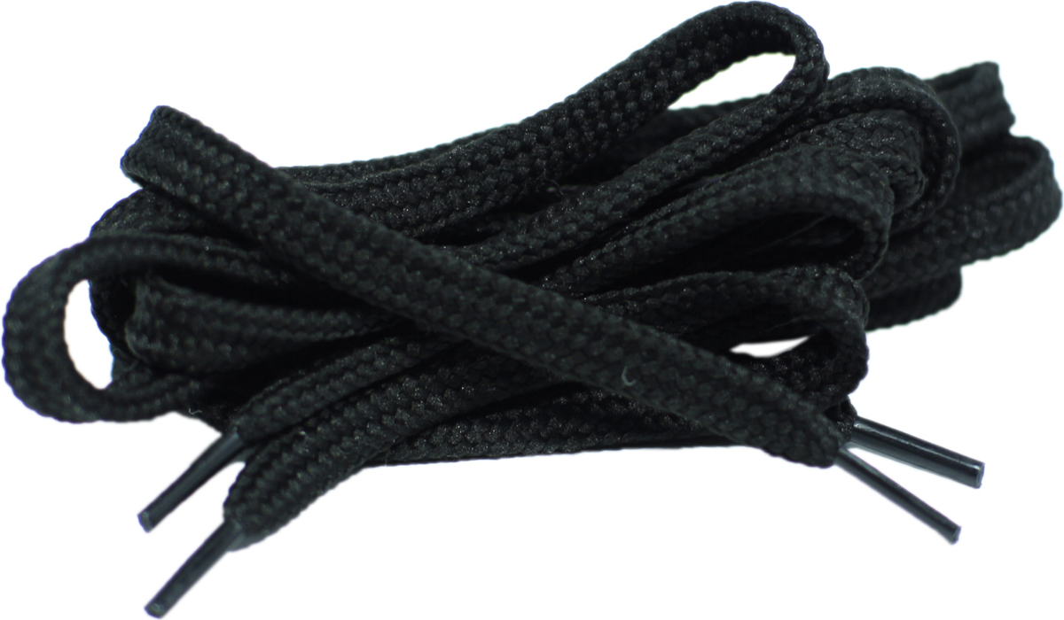 Шнурки для обуви Шнурком, плоские, цвет: черный, 6 мм, 90 см. В340_6/310