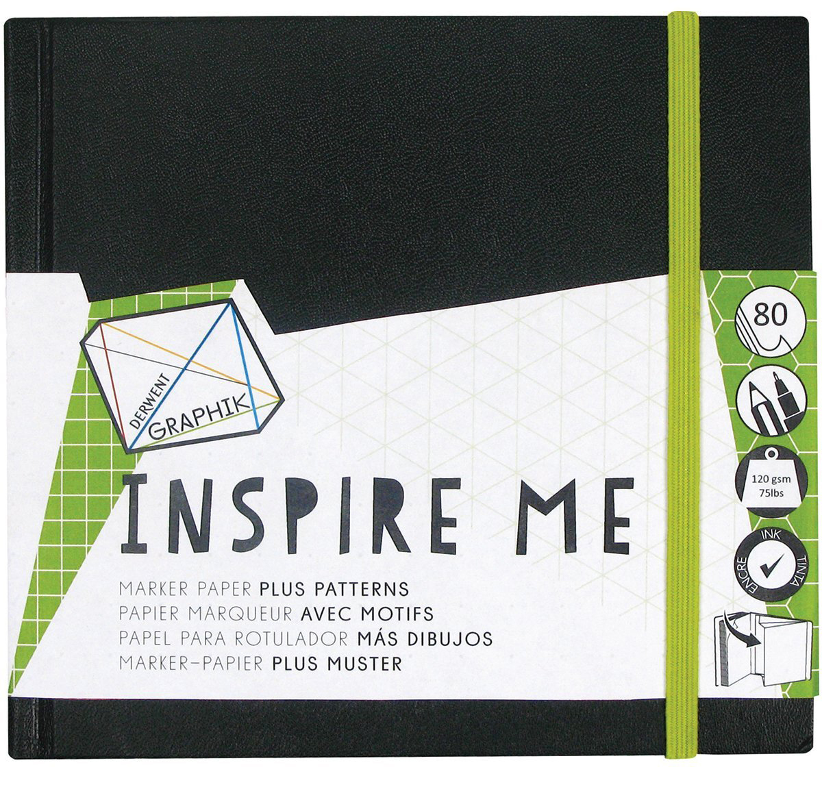 Derwent Скетчбук Inspire Me для маркера 80 листов 14 x 14 см