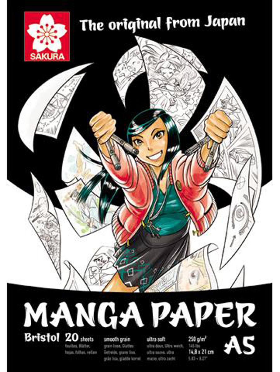 Sakura Блокнот для рисования Manga 20 листов формат A5