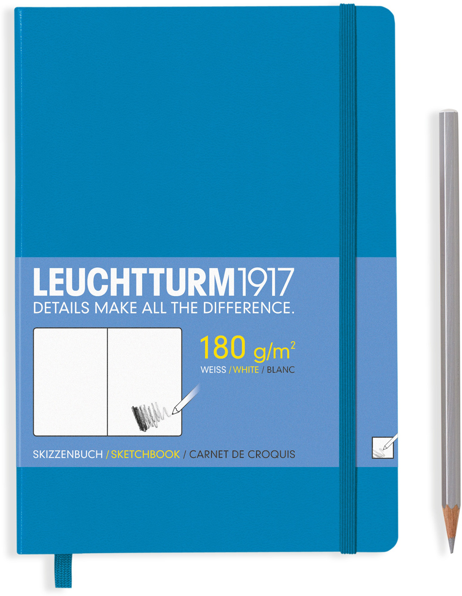 Leuchtturm1917 Записная книжка для рисунков цвет лазурный 48 листов