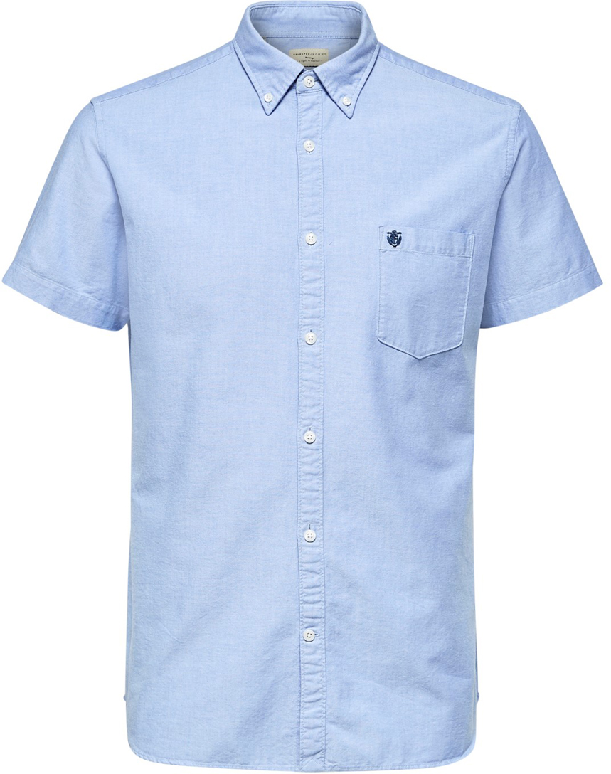 Рубашка мужская Selected Homme, цвет: голубой. 16063358_Light Blue. Размер L (50)