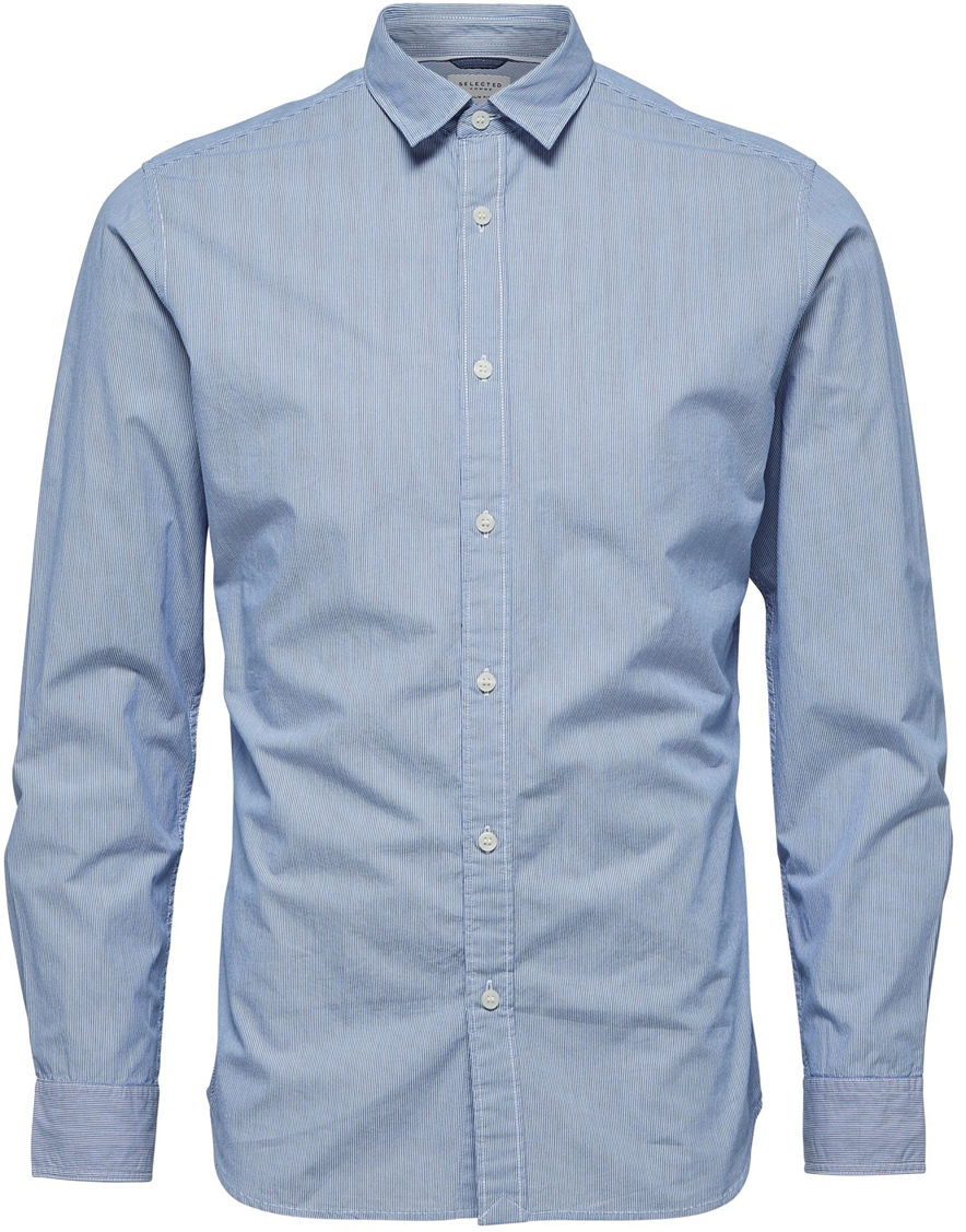 Рубашка мужская Selected Homme, цвет: голубой. 16060040_Skyway. Размер XXXL (56)