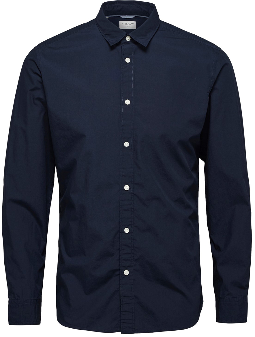 Рубашка мужская Selected Homme, цвет: темно-синий. 16060040_Navy Blazer. Размер XXL (54)