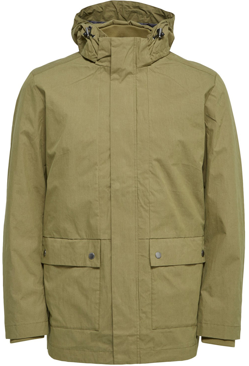 Куртка мужская Selected Homme, цвет: зеленый. 16059749_Olive Branch. Размер XXL (54)