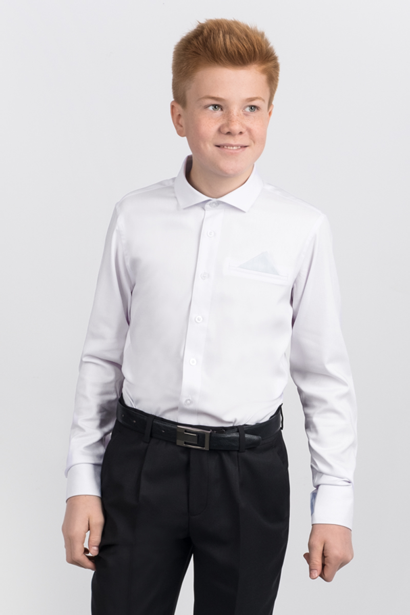 Рубашка для мальчика Orby, цвет: белый. 80509_OLB. Размер 146