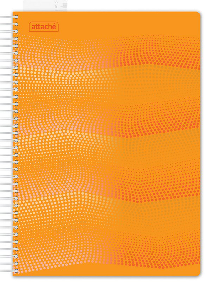 Attache Тетрадь Waves 100 листов в клетку формат А4 цвет оранжевый