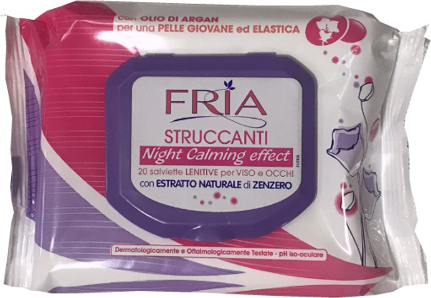 Fria Влажные салфетки для снятия макияжа Struccanti Calming для чувствительной кожи 20 шт