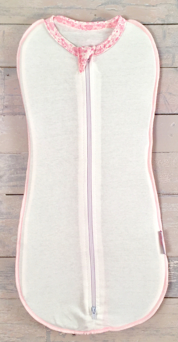 Спальный мешок для новорожденных Супермамкет Молоко, цвет: слоновая кость, розовый. plml-id0108. Размер 56
