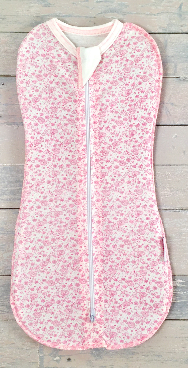 Спальный мешок для новорожденных Супермамкет Огурчики, цвет: слоновая кость, розовый. plml-id0107. Размер 50