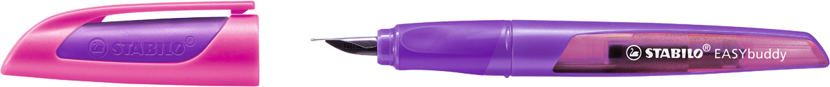 STABILO Перьевая ручка EASYbuddy синий картридж цвет корпуса фиолетовый малиновый