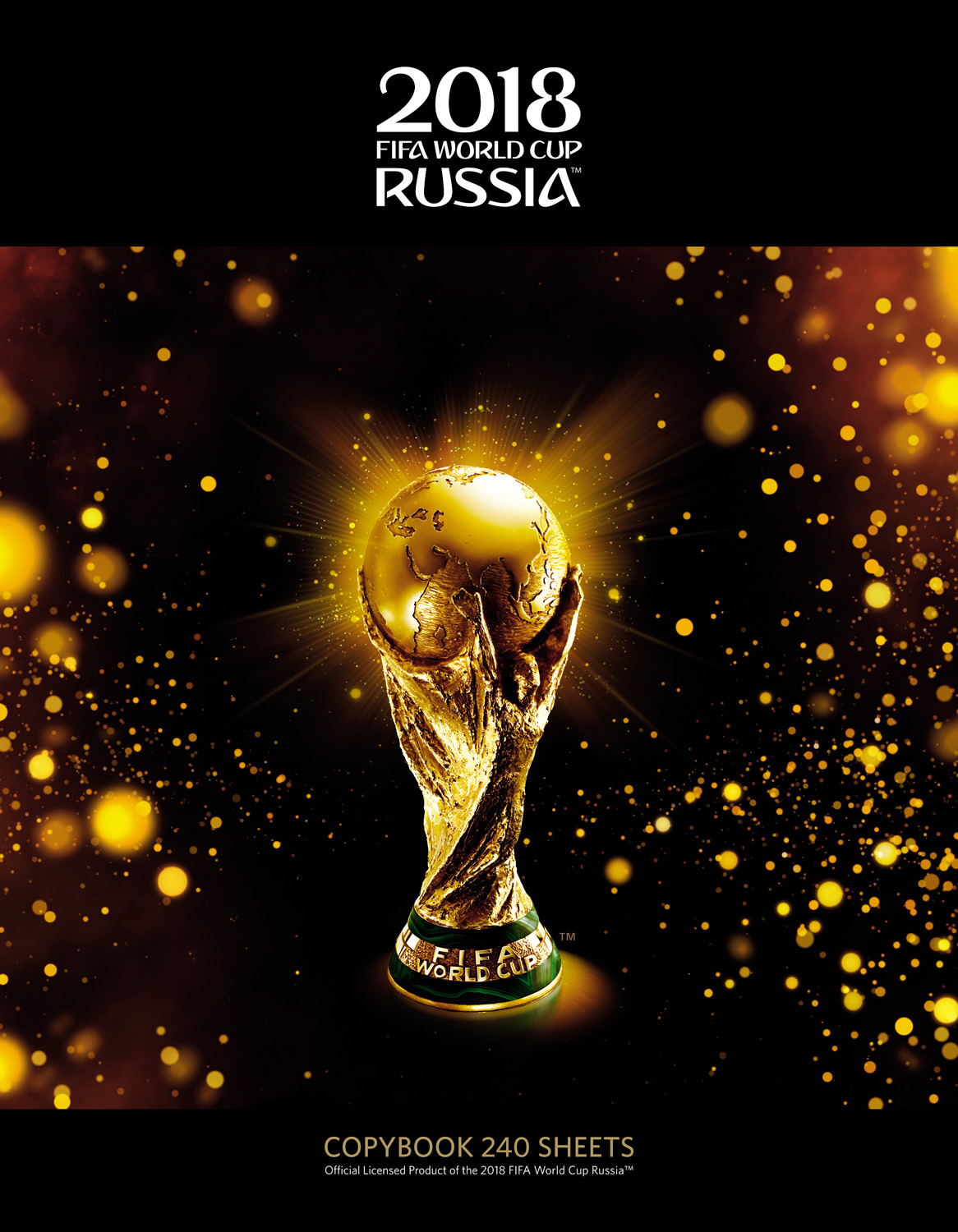 FIFA-2018 Тетрадь со сменным блоком ЧМ по футболу 2018 Золотой кубок 240 листов