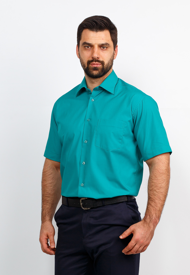 Рубашка мужская Casino, цвет: бирюзовый. c430/0/aq. Размер 41 (50)
