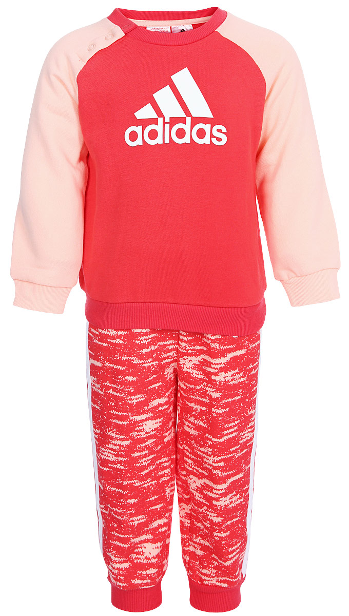 Комплект одежды детский adidas I St Terry Jogg: свитшот, брюки спортивные, цвет: красный. BK2998. Размер 86