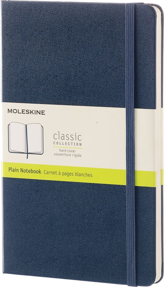 Moleskine Блокнот Classic Large 13 x 21 см 120 листов нелинованный цвет темно-синий